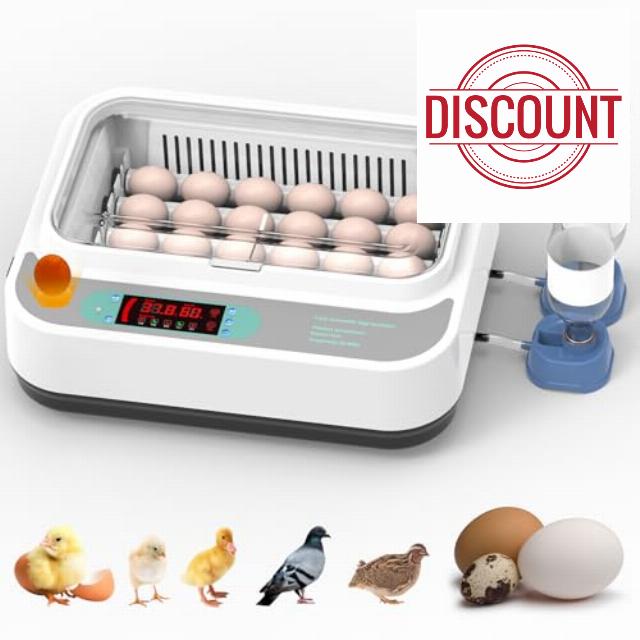 24 Egg Incubators with Automatic Egg Turning and Humidity Control