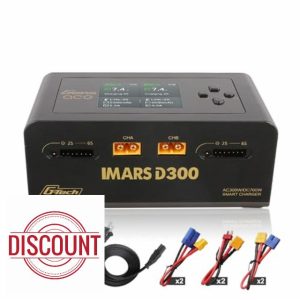 IMARS D300 Gens Ace Lipo Battery Charger G-Tech Series Smart Dual Lipo Balance Charger AC 300W DC 700W(350W*2) 16A Dual Channel Charger for 1s~6s Lipo Batteries