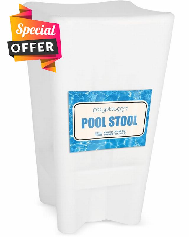 Play Platoon in Pool Chairs - 26 Inch Bar Pool Stools for Underwater - Durable PE Material is Pre-Weighted & Submersible