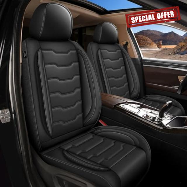 Seat Covers Full Set Custom Fit for Mazda CX5 2013-2025: Waterproof Leather Seat Cushion Protectors Comfortable Breathable Compatible Airbag (Black