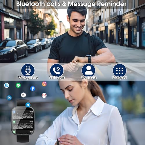 1.95" HD Touch Screen Fitness Watch with Sleep Heart Rate Monitor