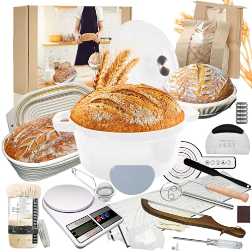 Sourdough Bread Baking Supplies for Beginner with Pot