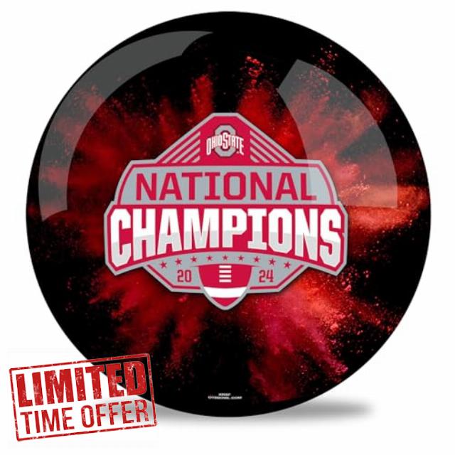 On The Ball Bowling The Ohio State NCAAF National Championship Undrilled Bowling Ball