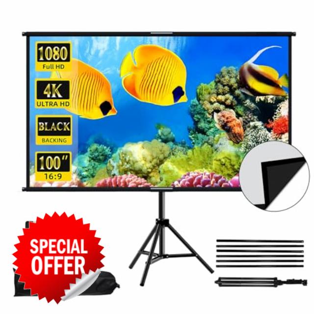Projector Screen Tripod Stand 100 inch
