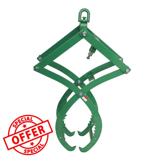 Green Auto-Grip/Release Heavy-Duty Log & Rock Tongs
