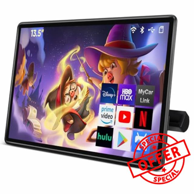 13.5 Inch Android 11 Car Headrest Monitor Screen