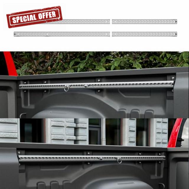 5.7FT Truck Bed Rail System Compatible with 2019-2025 Dodge RAM 1500 Side Trail Rail System Side Rails Tie Down Rail Replacement for 2019-2025 Dodge Ram 1500 Accessories (Side Trail Rail)