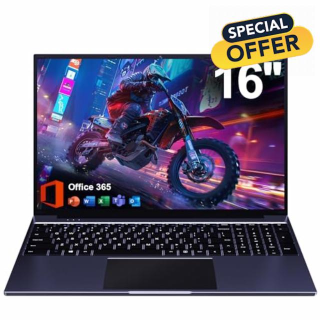 jumper Laptop Computer 16 inch FHD Display