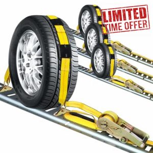 E Track Tire Straps for Trailer Heavy Duty 2" x 10' Auto Hauler Strap-10