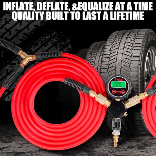Portable Simultaneous 4 Wheels Inflator Deflator with Digital Pressure Equalizer Gauge