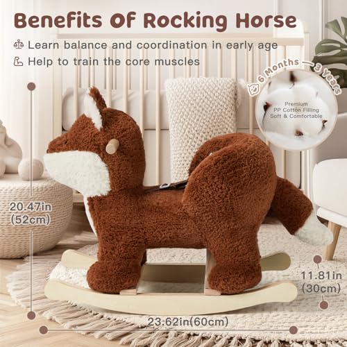 Stuffed Rocker Toy for Children 6M-3 Years Old Girl&Boy