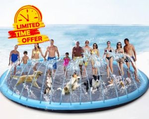 21 ft Giant Inflatable Splash Pad Extra Large 252" 2025 Update Non Slip Pad for Adults Large Dogs Pets Giant Thicken Sprinkler Pool Summer Outdoor Fun Backyard Fountain Play Mat (Classic Style)