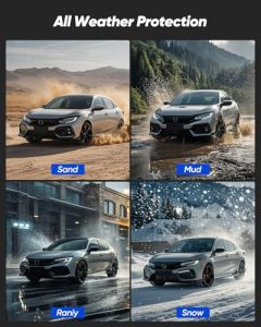 All Weather 6 Pcs TPE Cargo Liners for Civic Hatchback 2022-2025 Trunk Mat Accessories