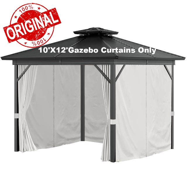 Gazebo Curtains 10'x12' Outdoor Waterproof
