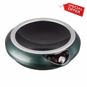 Induction Wok Cooktop Induction Burner 1700W/85V~120V Electric Wok Curved Surface Electronic Cooker Concave Stoves