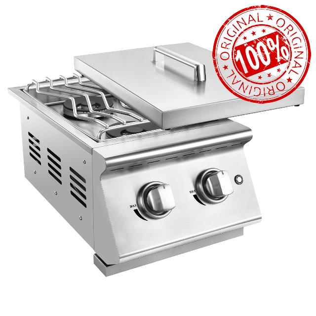 Double Grilling Side Burners for Outdoor Kitchen