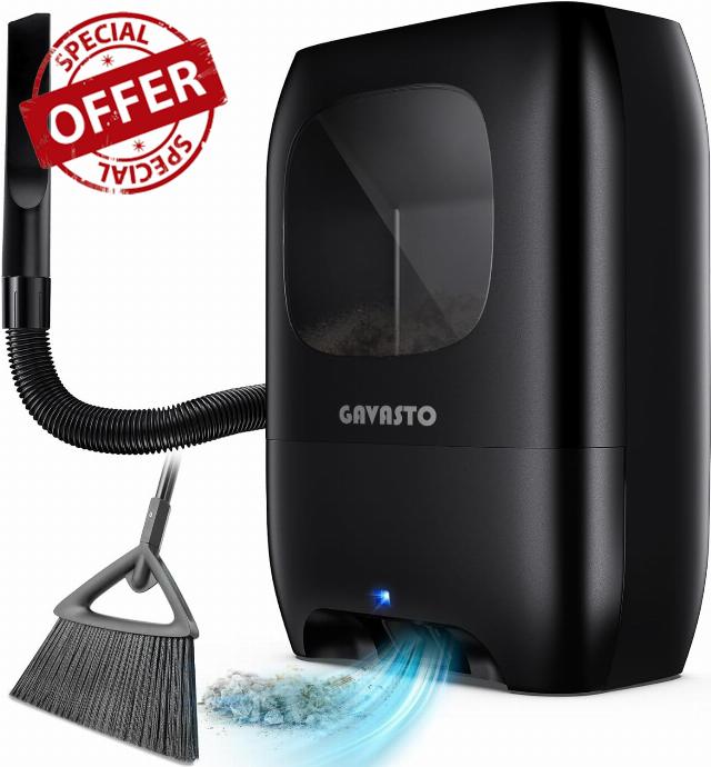 Pro Touchless Vacuum Automatic Dustpan - Ultra Fast & Powerful - Great for Sweeping Salon Pet Hair Food Dirt Kitchen