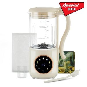 8-in-1 Automatic Soy Milk Maker with Self-Cleaning