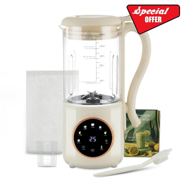 8-in-1 Automatic Soy Milk Maker with Self-Cleaning