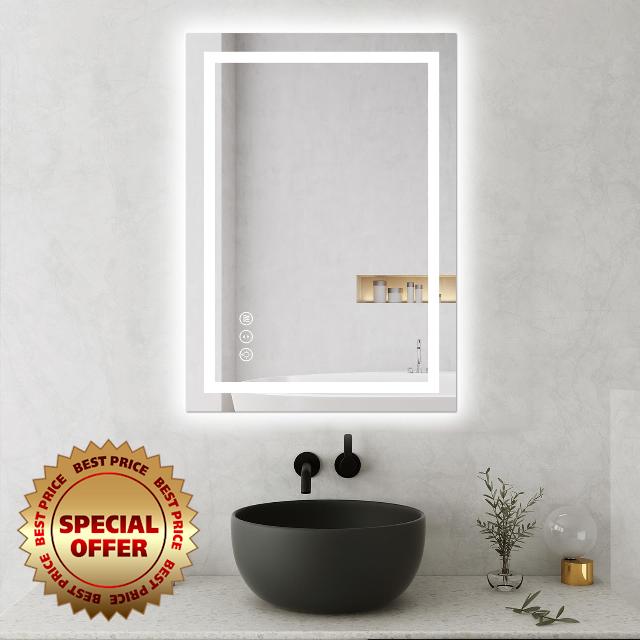 Awoco 20''x28'' LED Bathroom Mirror with Light