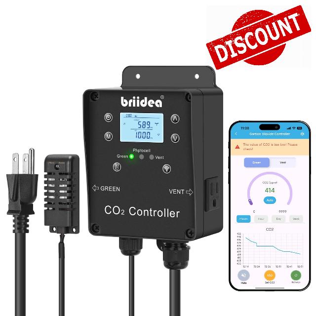 Briidea Wi-Fi CO2 Controller for Grow Tent