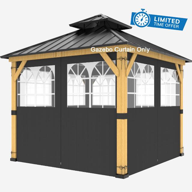 10ft x 10ft Gazebo Curtains