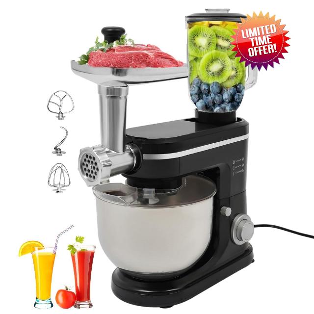 Multifunctional Stand Mixer Dough Blender Juicer Mixer Cooking Machine with 8 Speeds for Bread