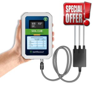 5-in-1 EarthScout Soil Cub Commercial Grade Precision Soil Moisture Meter: Soil Moisture/Soil Temp/Soil EC/Air Temp/Humidity. Irrigation:Farm