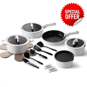 CAROTE 22pcs Pots and Pans Set Non Stick