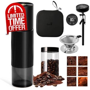 Portable Burr Coffee Grinder Kit 4-IN-1