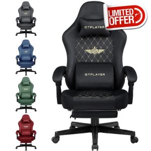 GTPLAYER Gaming Chair Fabric with Pocket Spring Cushion