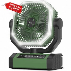 Portable Fan 24000mAh Battery Powered with Remote & LED