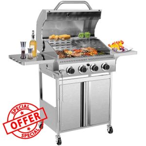R.W.FLAME 4-Burner Gas BBQ Grill