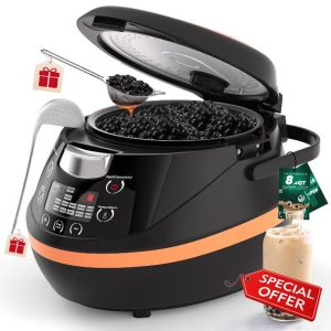 WantJoin Boba Cooker Machine - Commercial 8L Boba Cooking Pot Automatic Pearl Warmer Machine for Tea Milk Tapioca Pearls