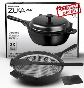 ZUKA Ceramic Pan by Granitestone