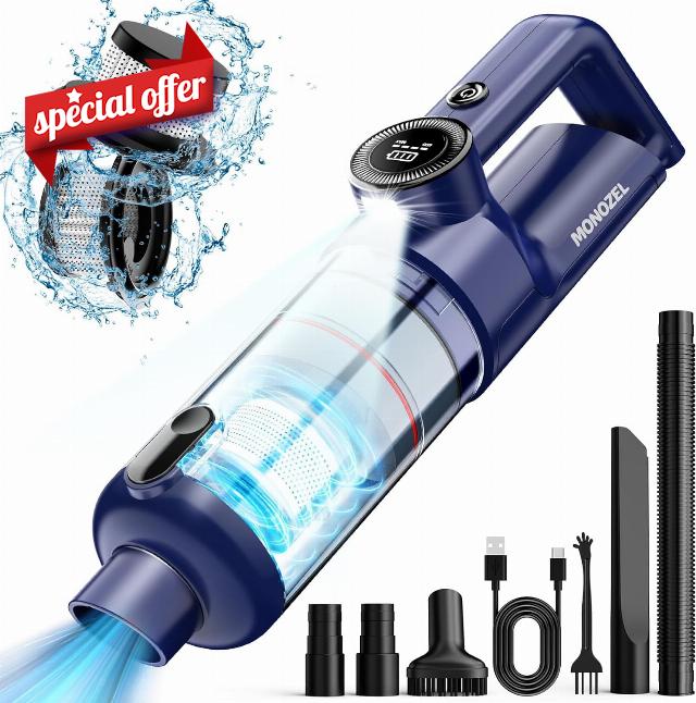 Handheld Vacuum Cordless - Car Vacuum Cleaner with Brushless Motor