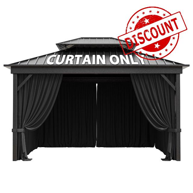 10'X12' Gazebo Curtains Outdoor Waterproof with Hanging Rings
