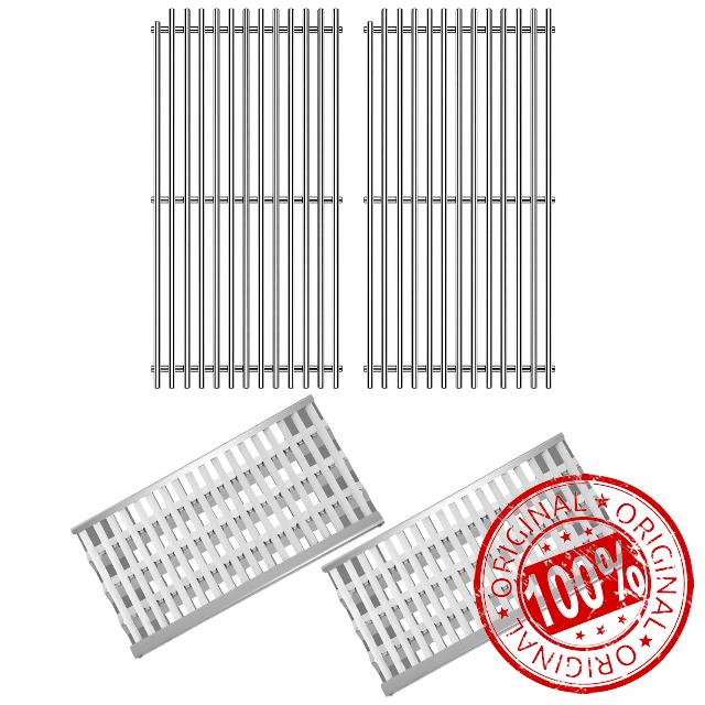 2 Packs 92911 Radiant Tray with Ceramic Rod and 2Pack 20.5Inch 9MM Grill Grate for DCS Grill Replacement Parts