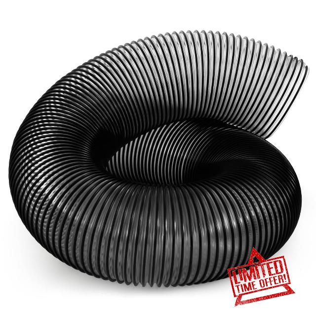 Pangda 8 Inch Lawn Vac Hose PVC Flexible Grass Catcher Leaf Vac Collection Vacuum Hose Fits Most Brands(8 Feet)