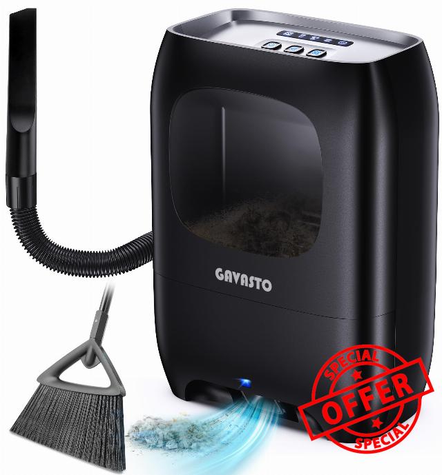 Pro Touchless Vacuum Automatic Dustpan - Ultra Fast & Powerful - Great for Sweeping Salon Pet Hair Food Dirt Kitchen