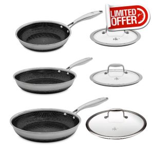 Hell's Kitchen Hybrid 6 Pc Fry Pan Set