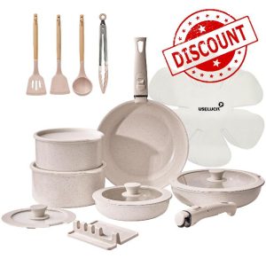21 Piece Ceramic kitchen Cookware Set