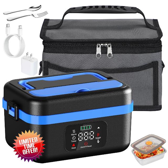 Cordless Electric Heated Lunch Box for Adults