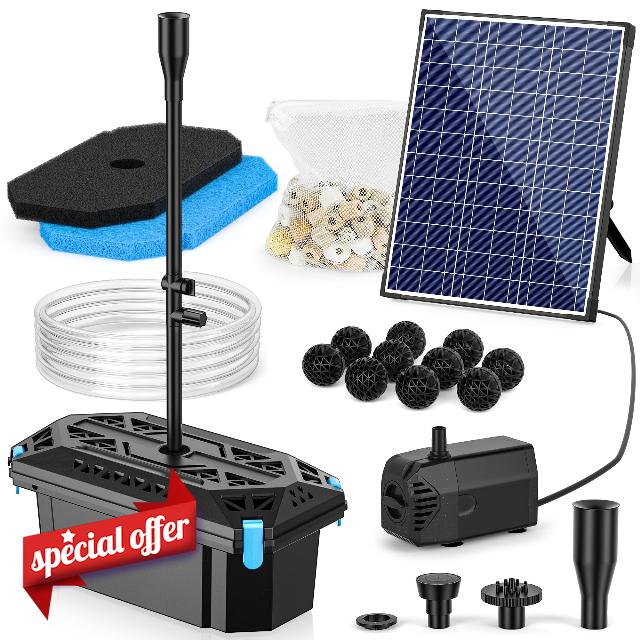 NFESOLAR Solar Pond Filter Fountain