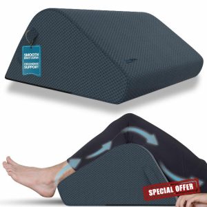 Patented Leg Elevation Bed Wedge Leg Pillow Foam 11"- Ergonomic Back Pain Relief - Knee Pillow for Leg Pain - Post Workout Recovery
