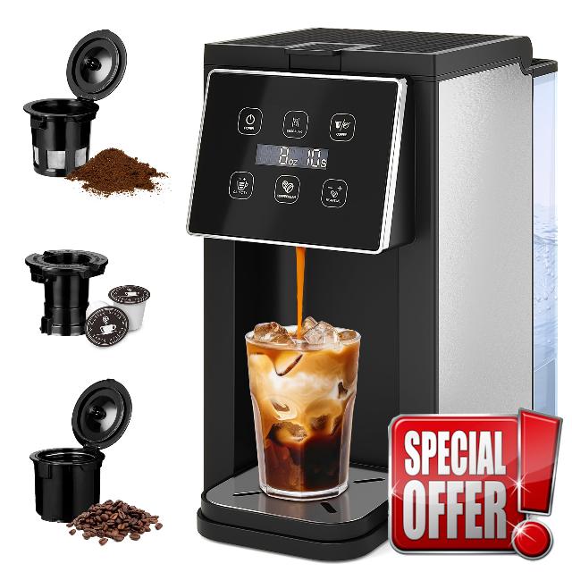 Single Serve Coffee Maker with Grinder