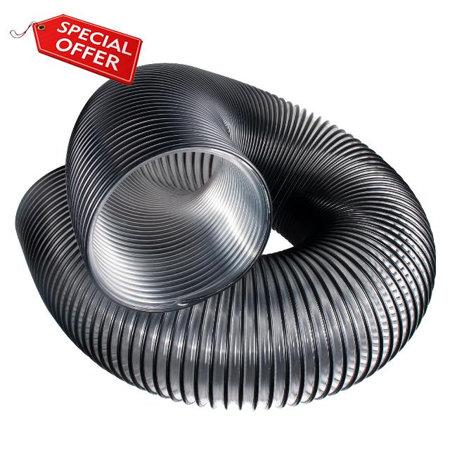Leaf Vac Vacuum Hose 8 Foot of 8 Inch PVC Flexible Grass Catcher Bagger for DR Agri-Fab Etc