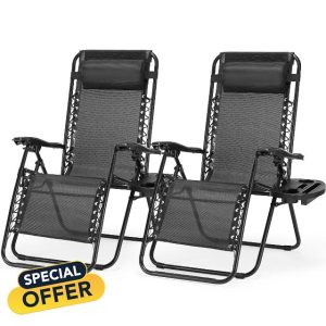 2PC Folding Chaise Lounge
