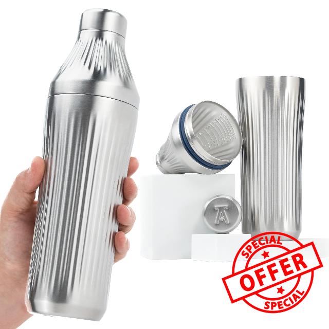 Elevated Craft Diamond Edition Hybrid Cocktail Shaker Set - Premium Vacuum Insulated Stainless Steel