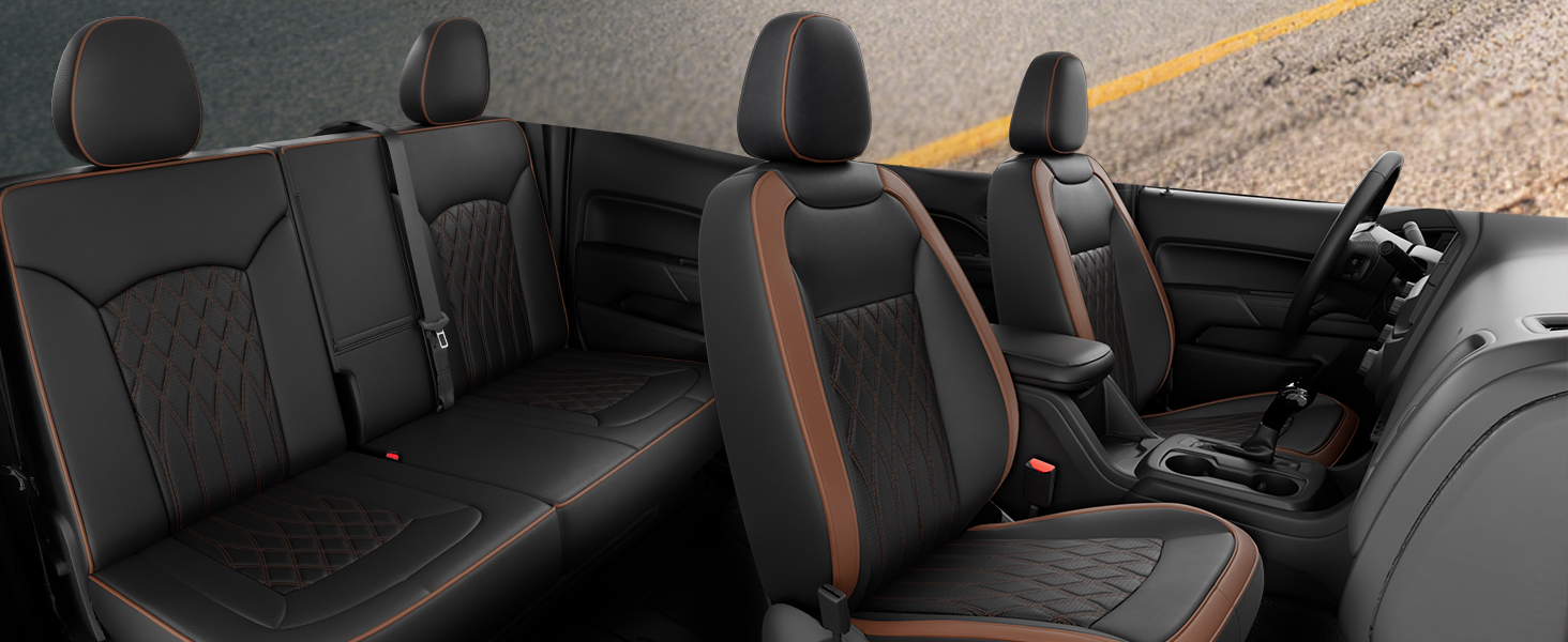 black brown chevy colorado seat covers